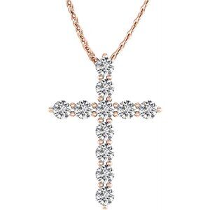 0.5 to 10 Carat Diamond Cross Pendant Necklace Value Collection